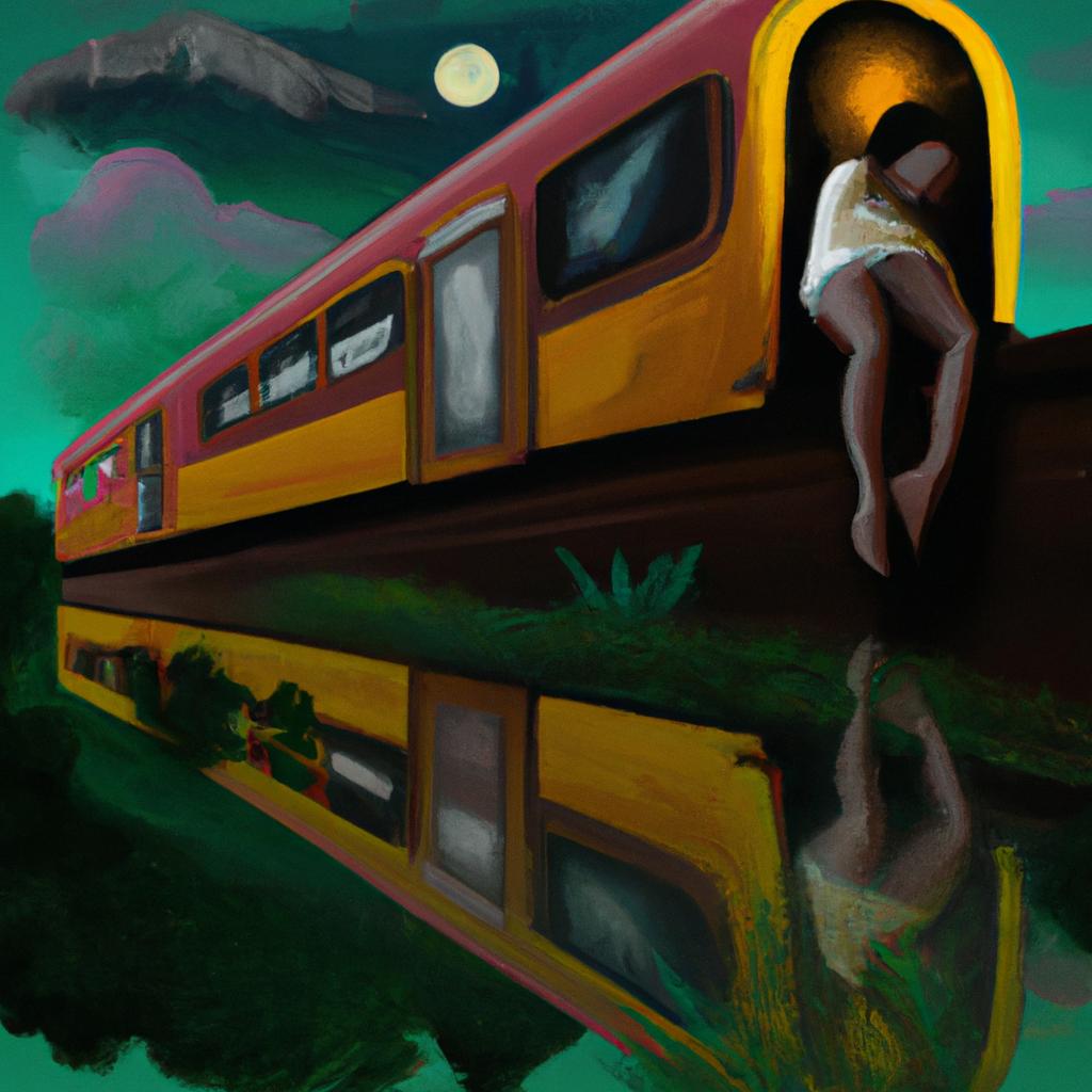 Imagem de capa do post "Descubra o Significado de Sonhar com Trem: Chocante Revelação!" com um desenho digital