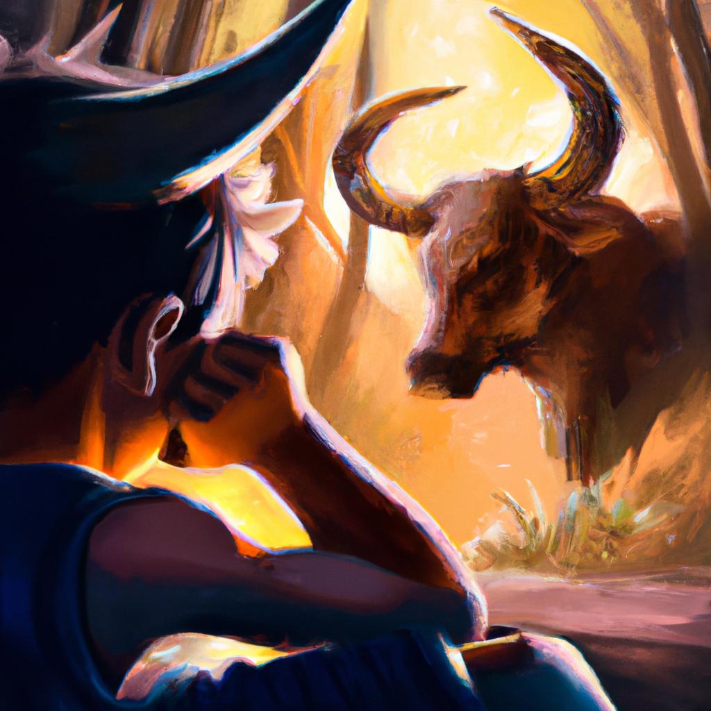 Imagem de capa do post "Descubra o Significado de Sonhar com um Boi: Uma Jornada Extraordinária!" com um desenho digital