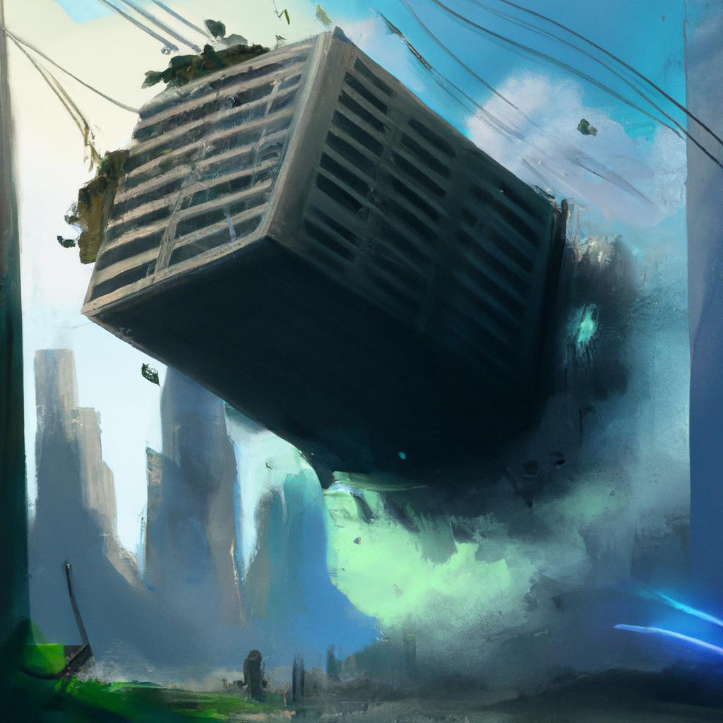 Imagem de capa do post "Descubra o que Significa Sonhar com um Prédio Caindo!" com um desenho digital