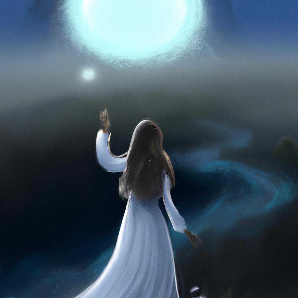 Imagem de capa do post "Descubra o Significado de Sonhar com Pessoa Vestida de Branco!" com um desenho digital