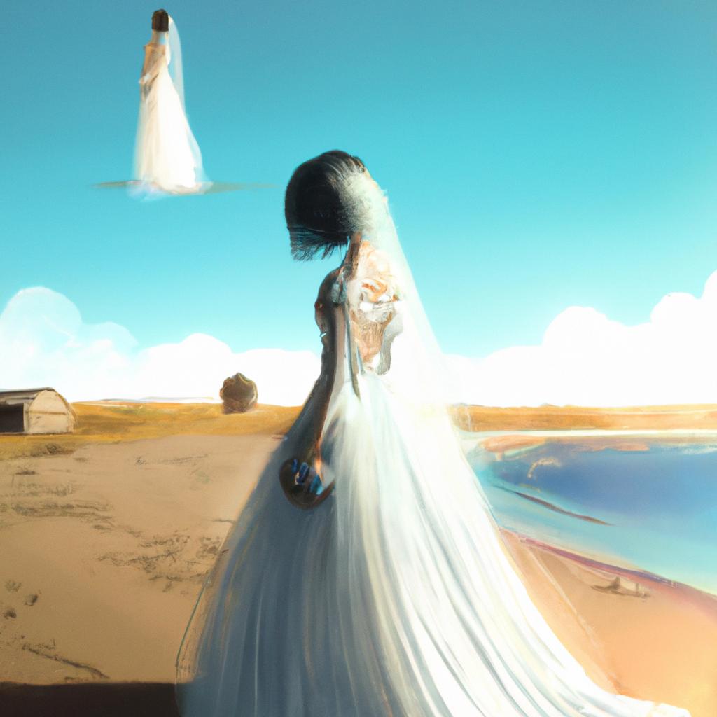 Imagem de capa do post "Sonhar com uma Pessoa Vestida de Noiva: Descubra o Significado!" com um desenho digital
