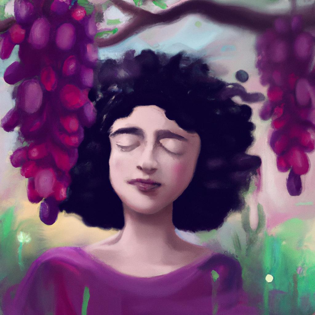 Imagem de capa do post "Sonhar com Uva Roxa: Entenda o Significado Dessa Visão Incrível!" com um desenho digital