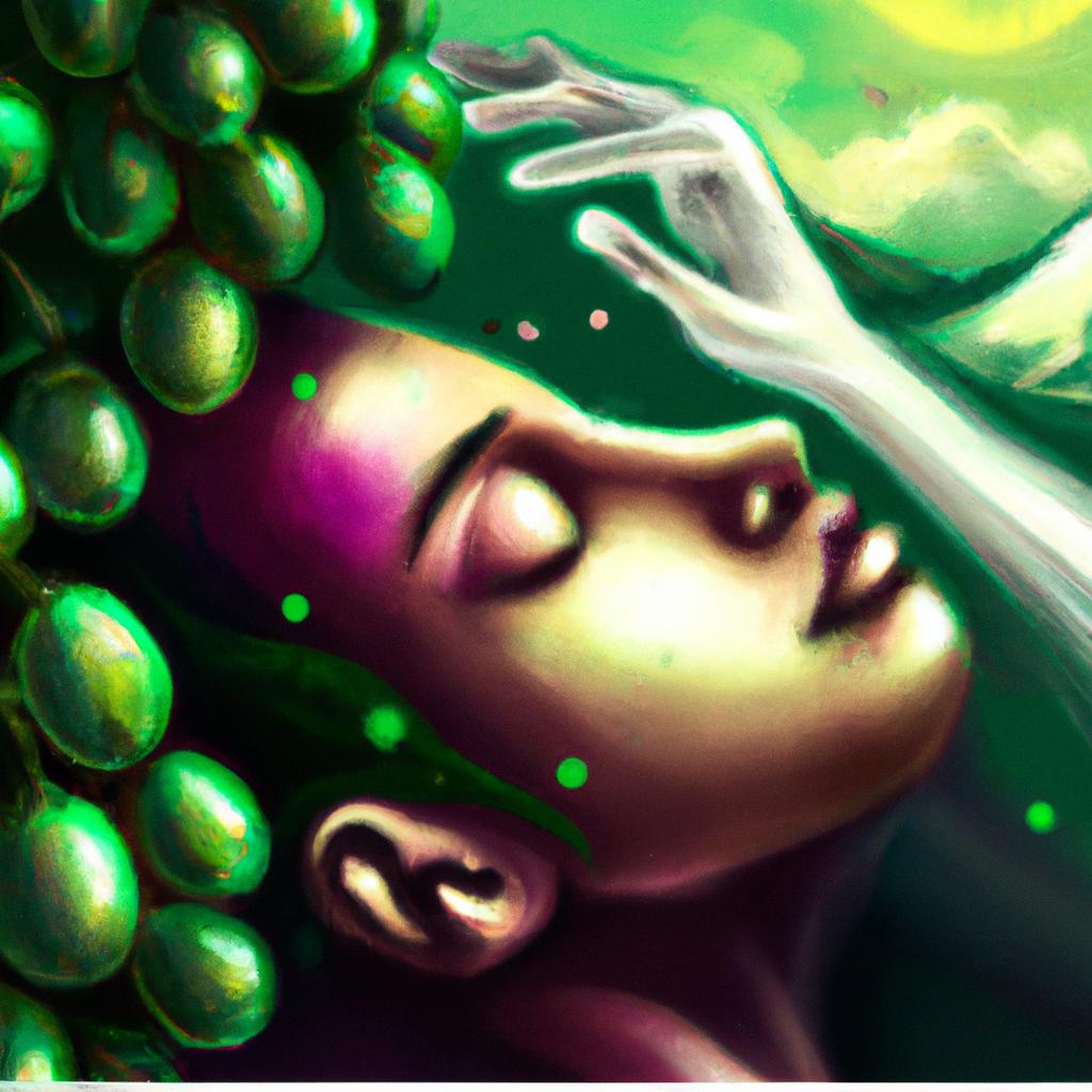 Imagem de capa do post "Sonhar com Uvas Verdes: Descubra o Significado Surpreendente!" com um desenho digital