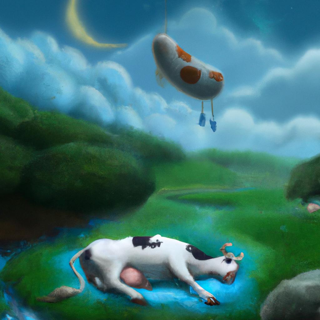 Imagem de capa do post "Descubra o que Sonhar com Vaca Gorda Significa!" com um desenho digital