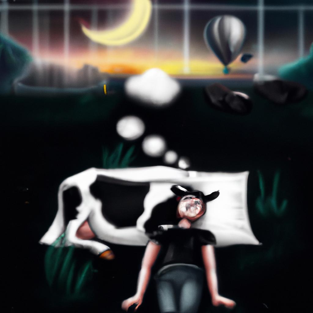 Imagem de capa do post "Descubra o que Significa Sonhar com Vaca Preta e Branca!" com um desenho digital