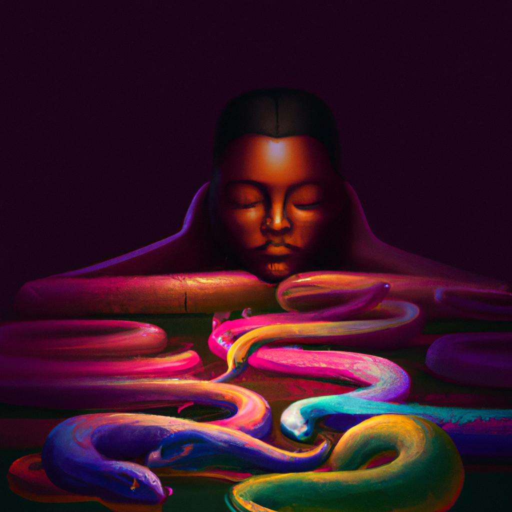 Imagem de capa do post Sonhando com Várias Cobras Coloridas: Descubra o Significado! com um desenho digital