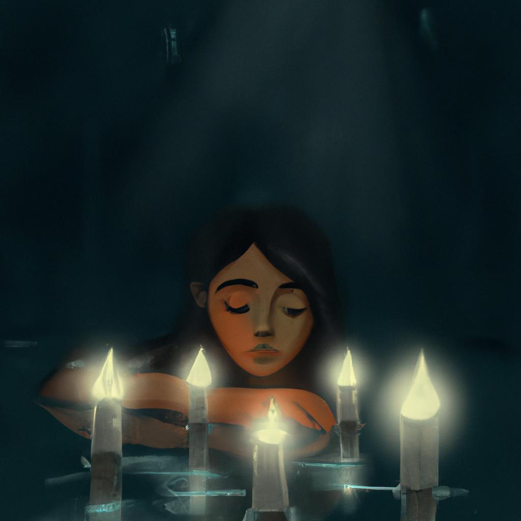 Imagem de capa do post "Sonhar com Várias Velas Acesas: Entenda o Significado!" com um desenho digital