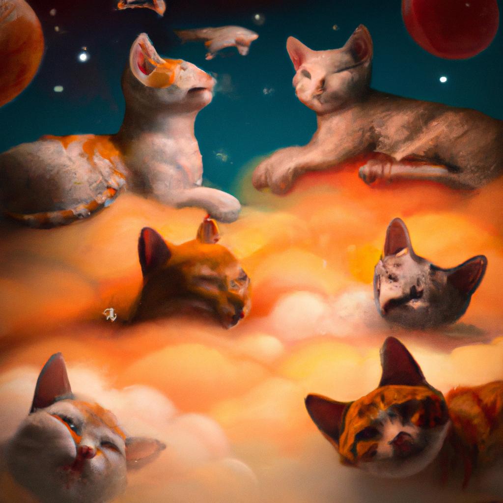Imagem de capa do post "Sonhar com Vários Filhotes de Gato: O que Significa?" com um desenho digital