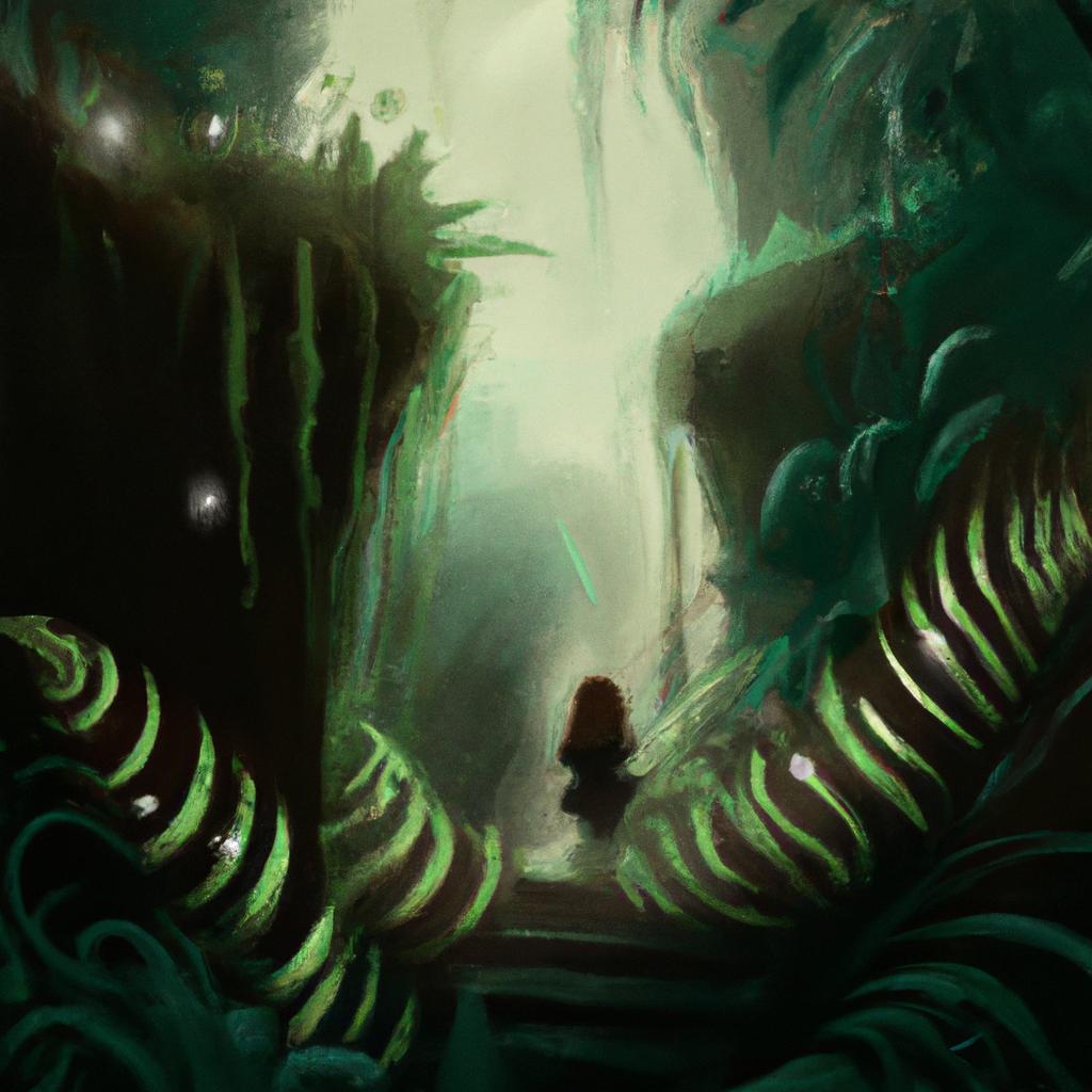 Imagem de capa do post "Sonhar com Vegetação Verde: Descubra o Significado!" com um desenho digital