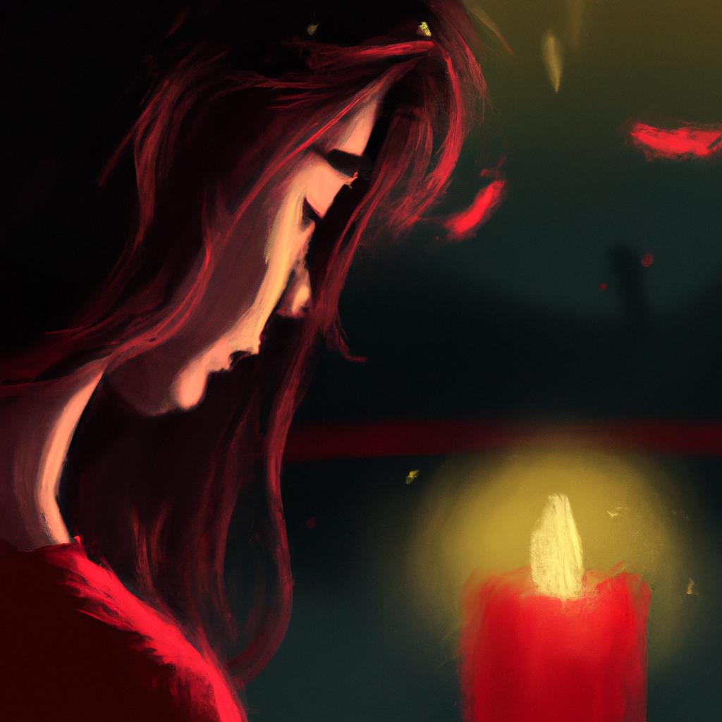 Imagem de capa do post "Descubra o Significado de Sonhar com Vela Preta e Vermelha!" com um desenho digital