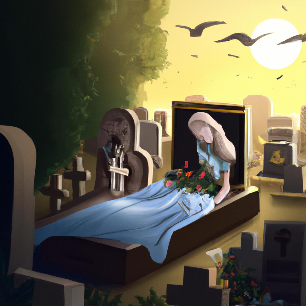 Imagem de capa do post Descubra o que Significa Sonhar com Velório de Alguém Já Morto! com um desenho digital