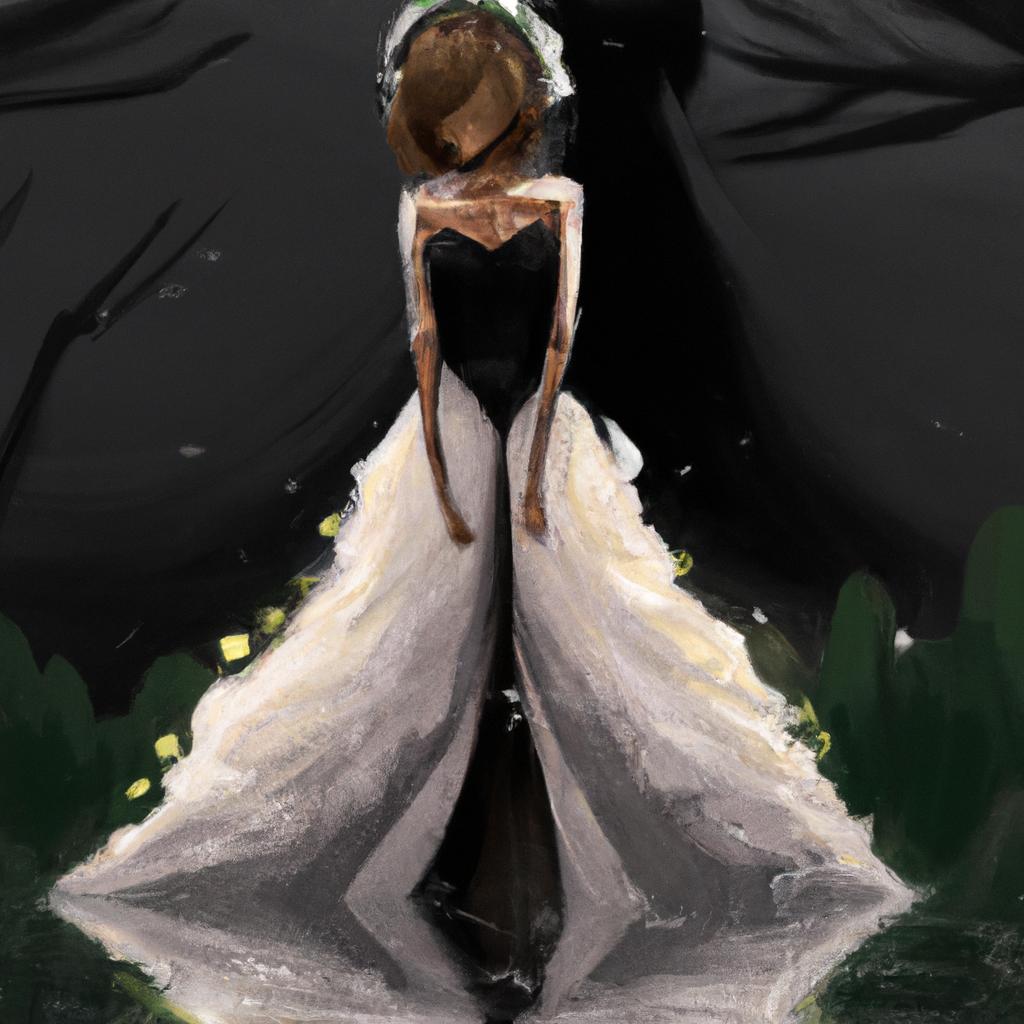 Imagem de capa do post Sonhar com Vestido de Noiva Preto: O Que Significa? com um desenho digital
