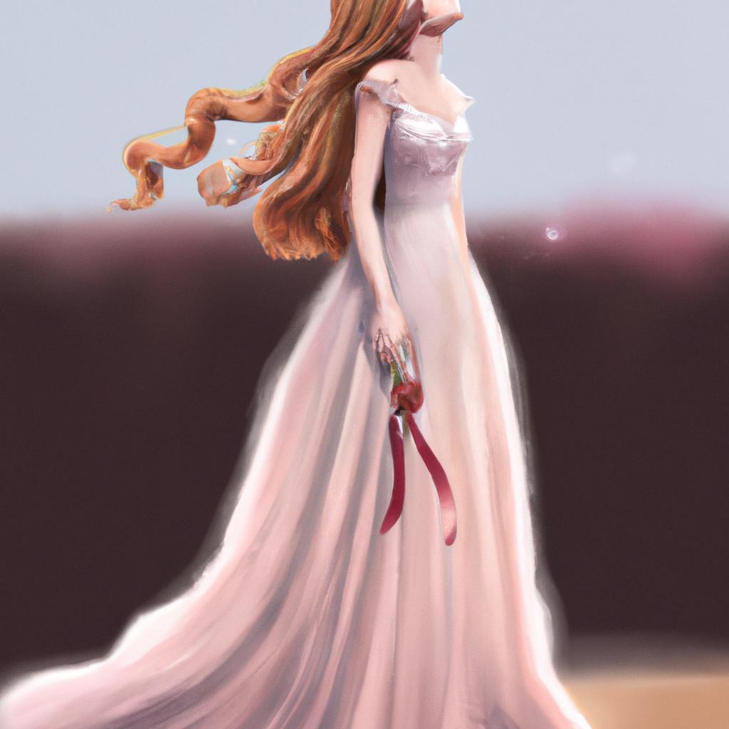 Imagem de capa do post "Sonhar com Vestido de Noiva Rosado: Descubra Seu Significado!" com um desenho digital