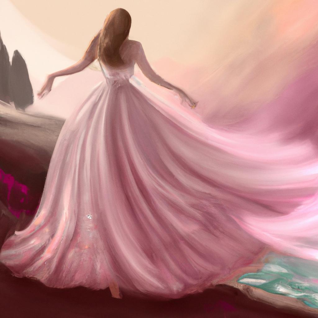 sonhar com vestido de noiva rosa4