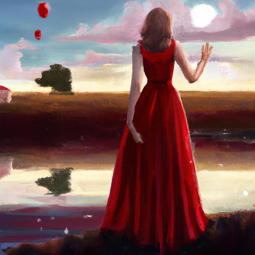 Imagem de capa do post "Significado de Sonhar com Vestido Vermelho Novo: Descubra Agora!" com um desenho digital