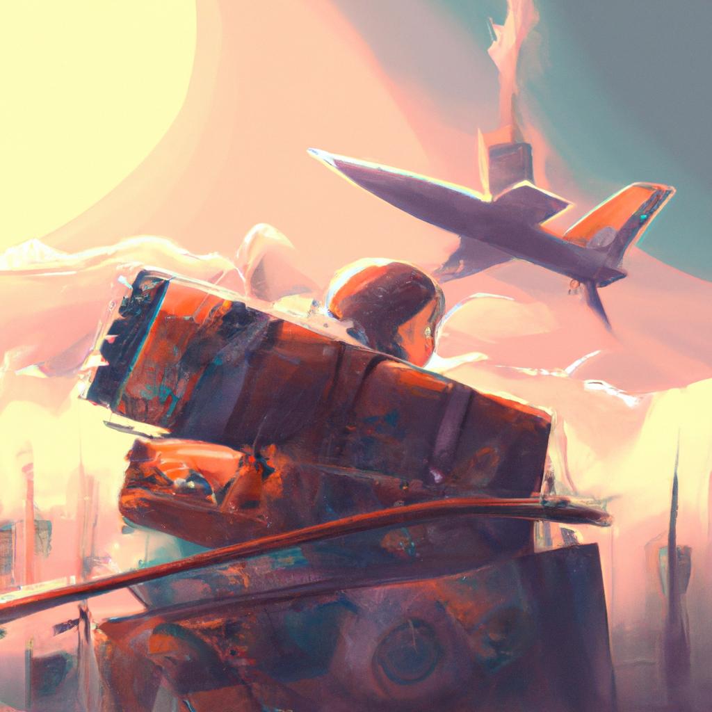 Imagem de capa do post "Sonhar com Viagem de Avião: Descubra o que Significa!" com um desenho digital