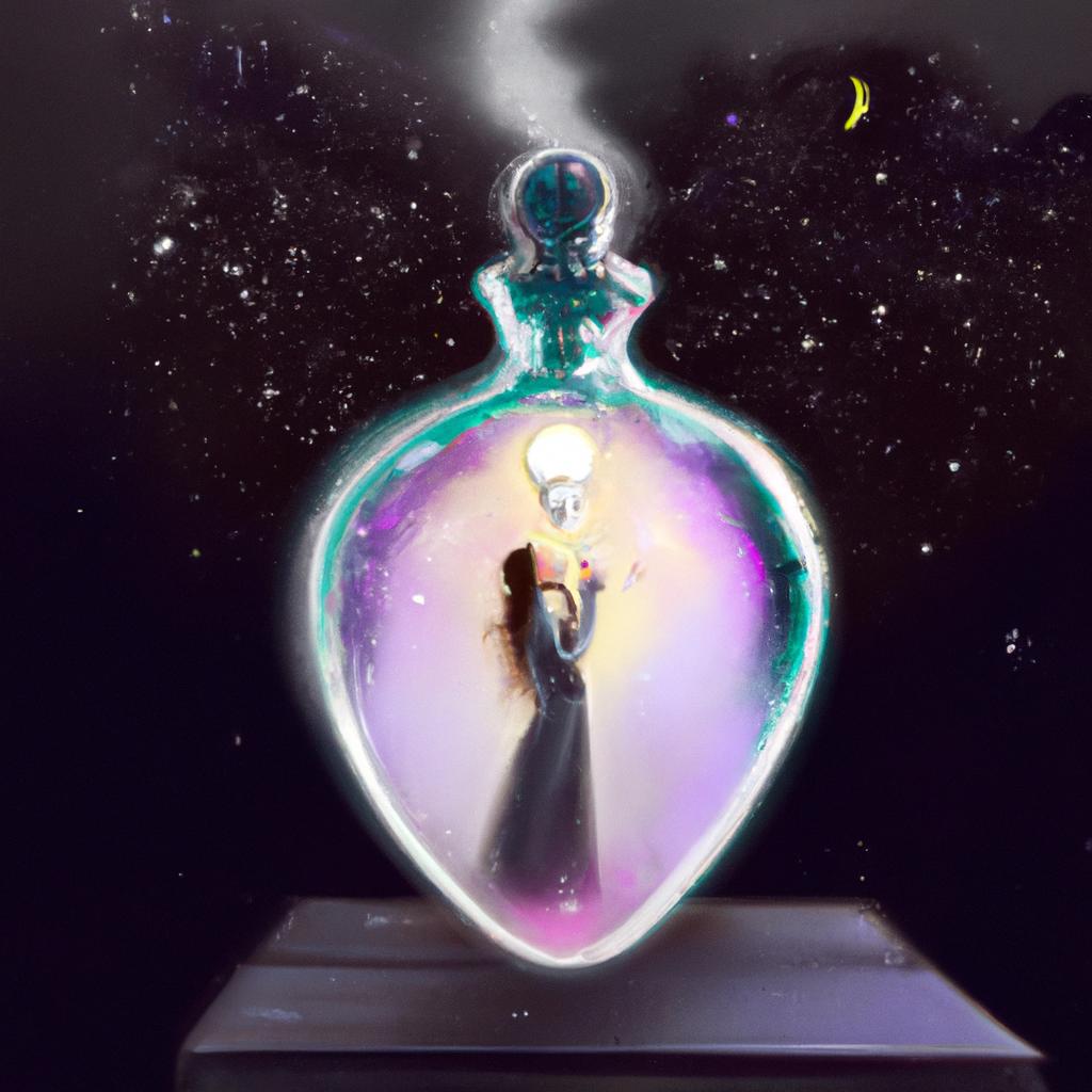 desenho digital com osonhar com vidro de perfume