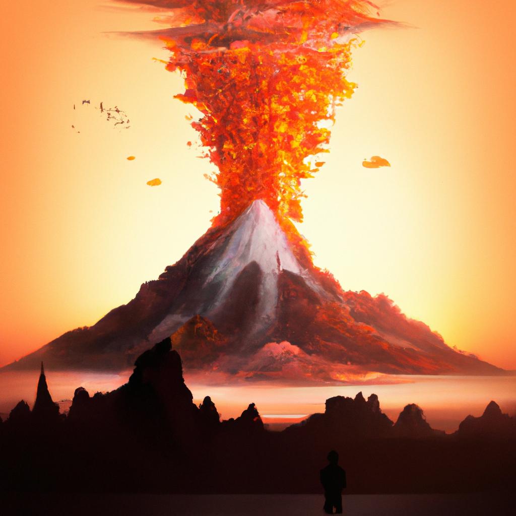 Imagem de capa do post Sonhar com Vulcão Explodindo: Entenda o Significado! com um desenho digital