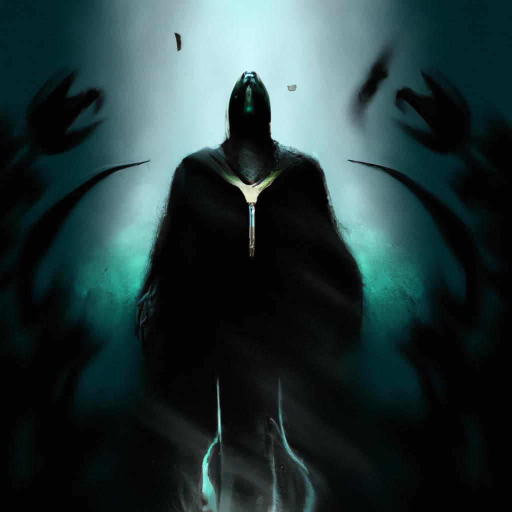 Imagem de capa do post "Descubra o Significado de Sonhar com Vulto Preto Te Pegando!" com um desenho digital