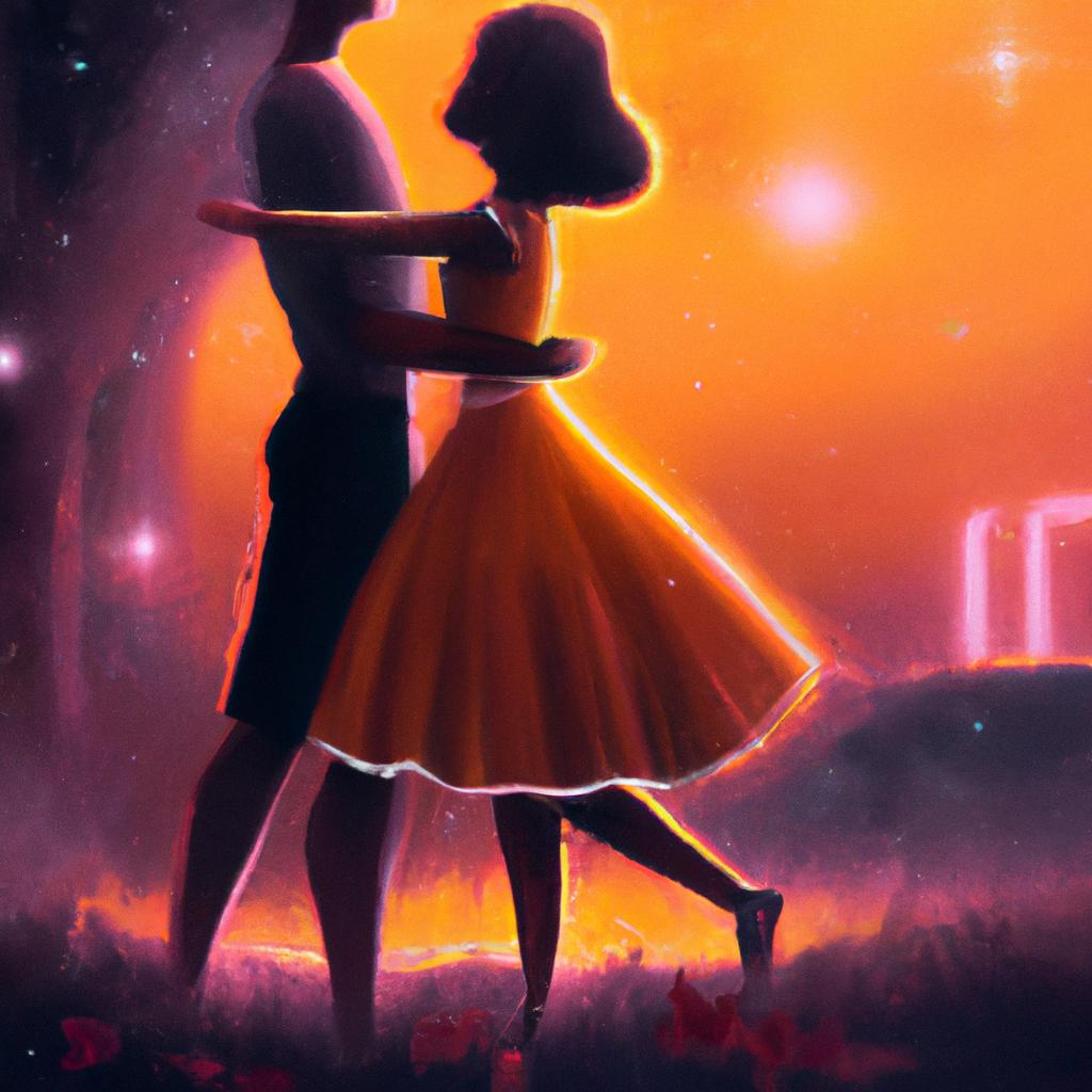 Imagem de capa do post "Descubra o Significado de Sonhar Dancando com a Pessoa Amada!" com um desenho digital