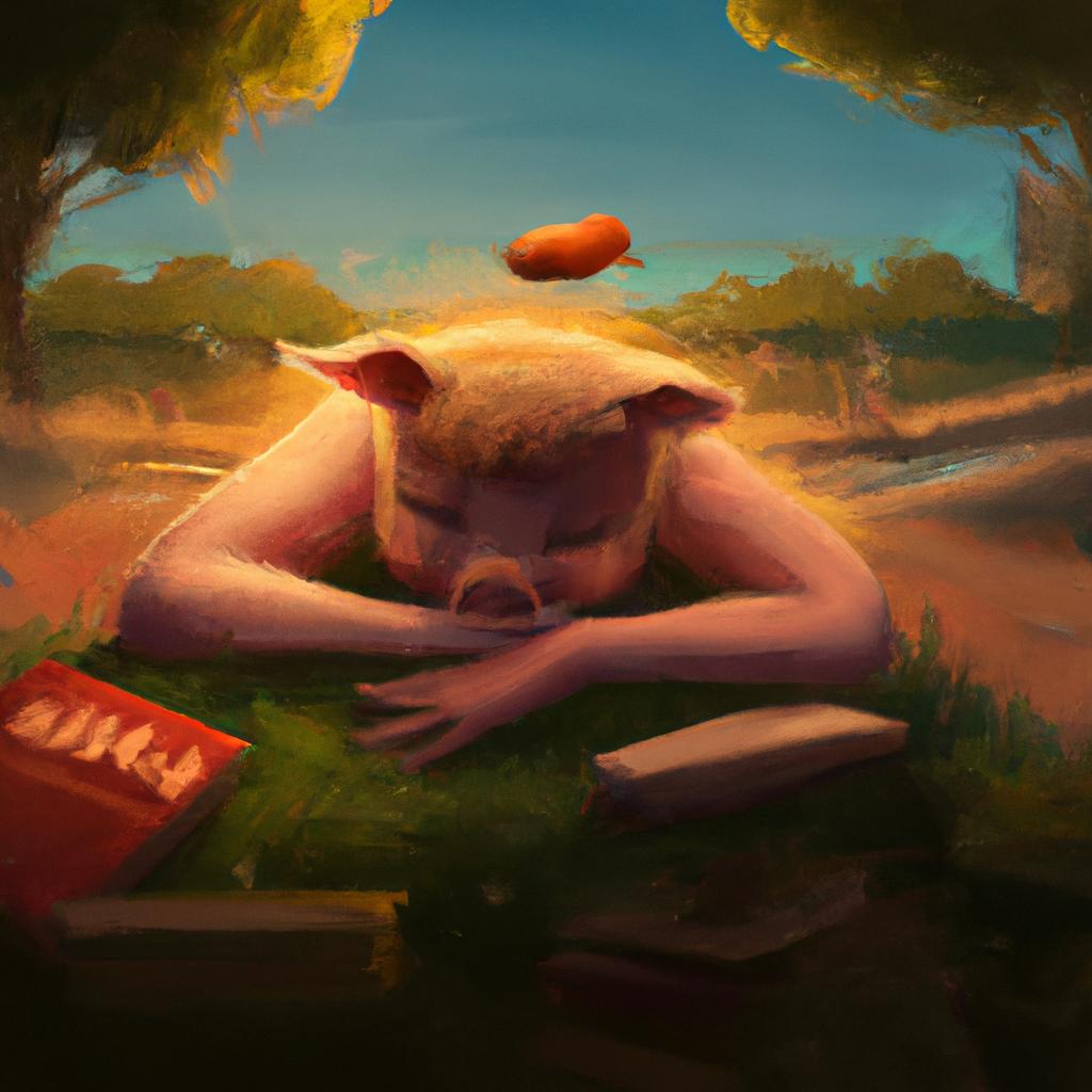 Imagem de capa do post "Sonhando com Carne de Porco: Entenda o Significado!" com um desenho digital