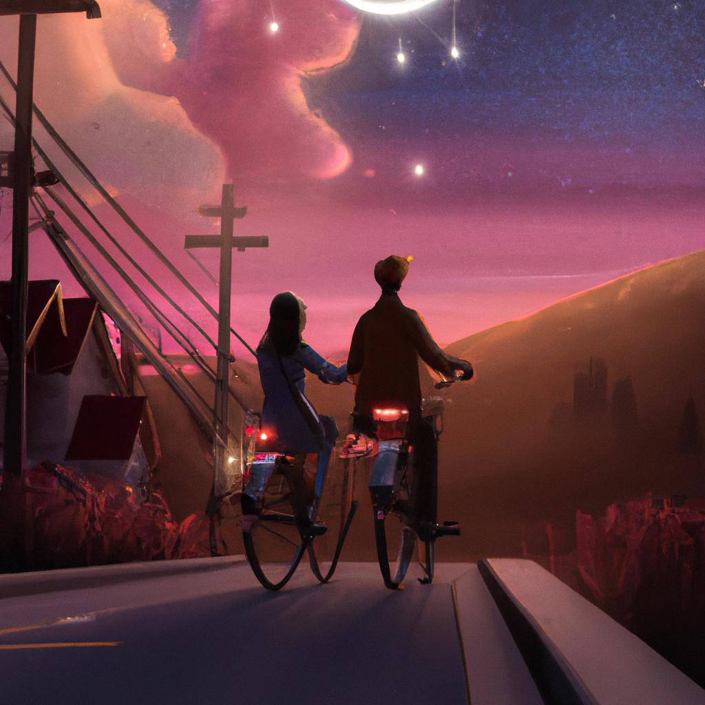 Imagem de capa do post "Descubra o Significado de Sonhar que Anda de Bicicleta com Alguém!" com um desenho digital