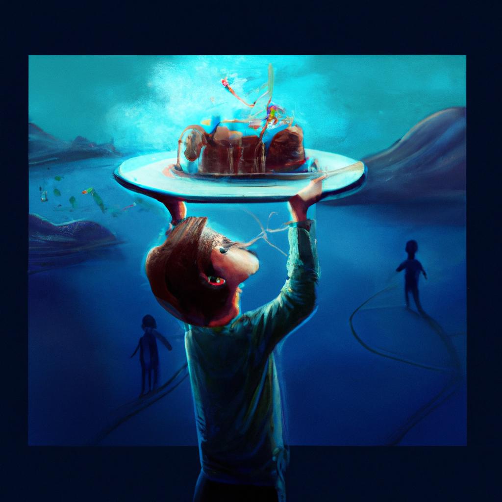 Imagem de capa do post "Sonhar que Come Bolo de Aniversário: Significados Reveladores!" com um desenho digital