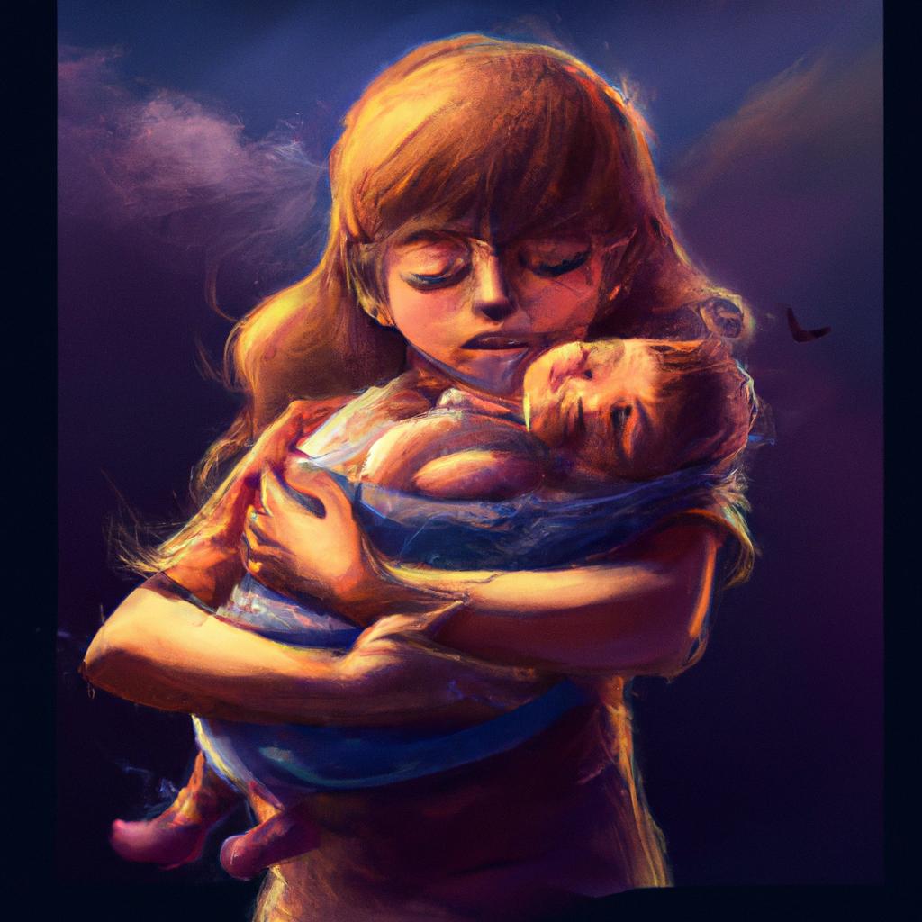 Imagem de capa do post "Descubra o Significado de Sonhar com Bebê no Colo!" com um desenho digital
