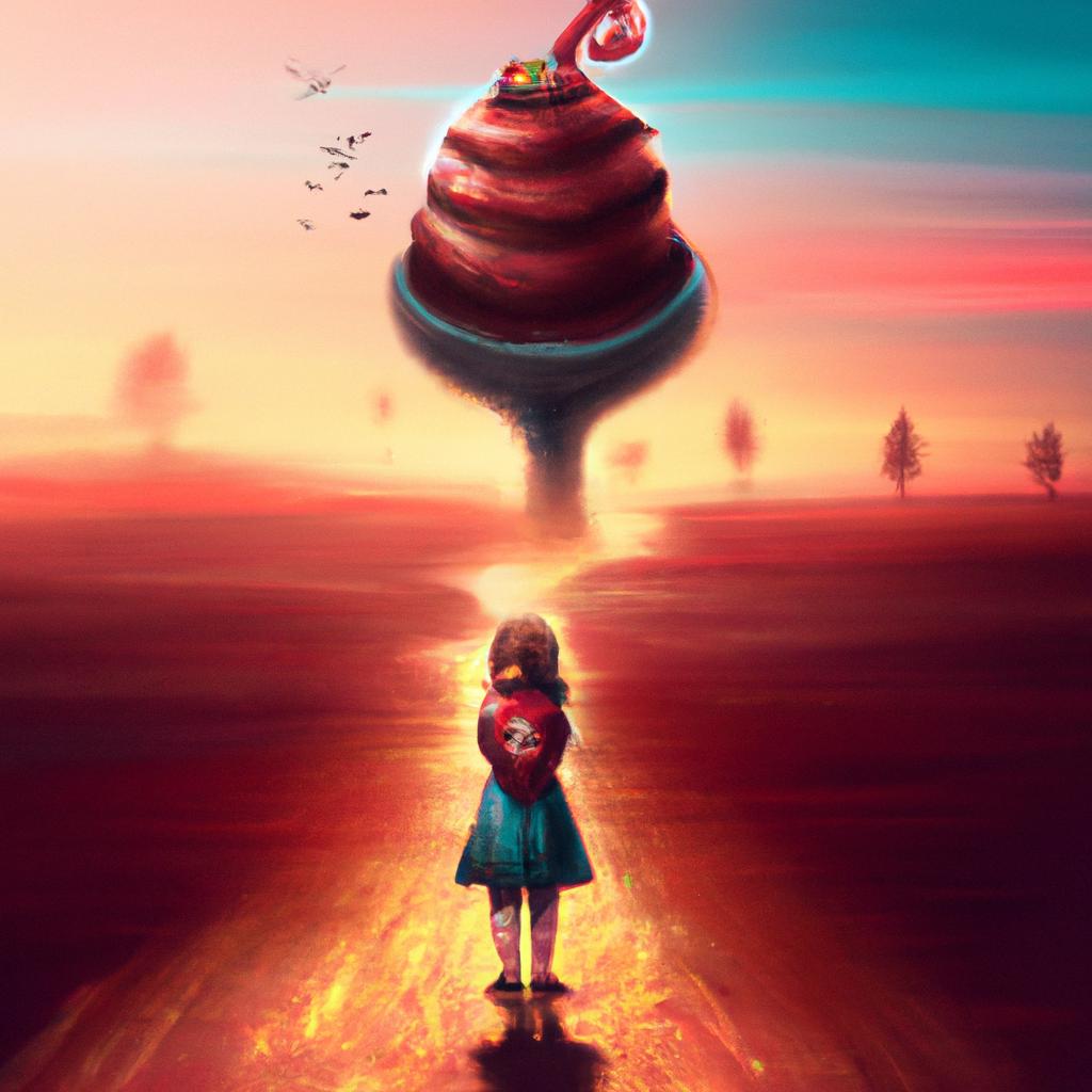 Imagem de capa do post "Descubra o Significado de Sonhar que Está Comendo Doce!" com um desenho digital
