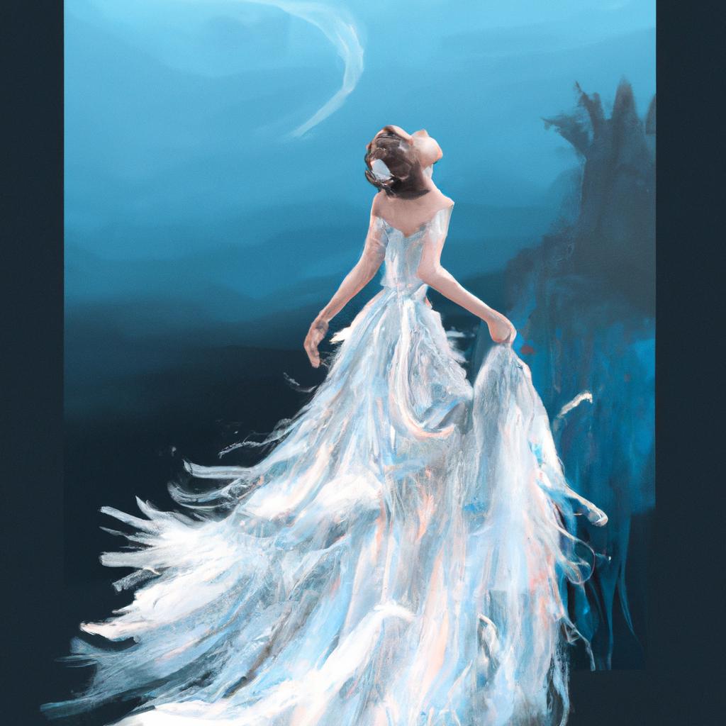 Imagem de capa do post "Sonhar Vestida com Vestido de Noiva: Descubra o Significado!" com um desenho digital