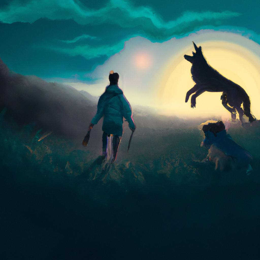 Imagem de capa do post "Sonhei com Cachorro Me Atacando? Descubra o Significado!" com um desenho digital