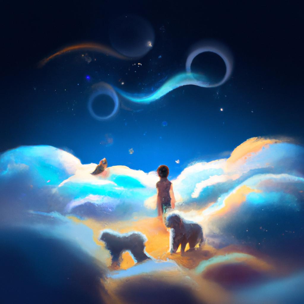 Imagem de capa do post "Sonhei com Cachorros? Descubra o Significado dos Seus Sonhos!" com um desenho digital