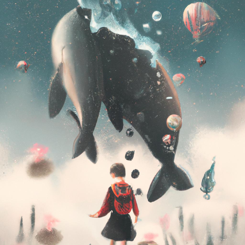 Imagem de capa do post "Descubra o Significado de Sonho com Água e Peixe!" com um desenho digital