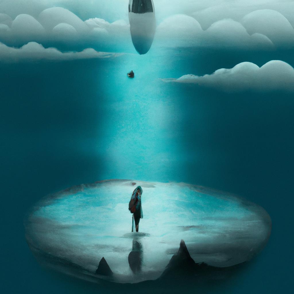 Imagem de capa do post "Descubra o Significado do Sonho com Alagamento!" com um desenho digital