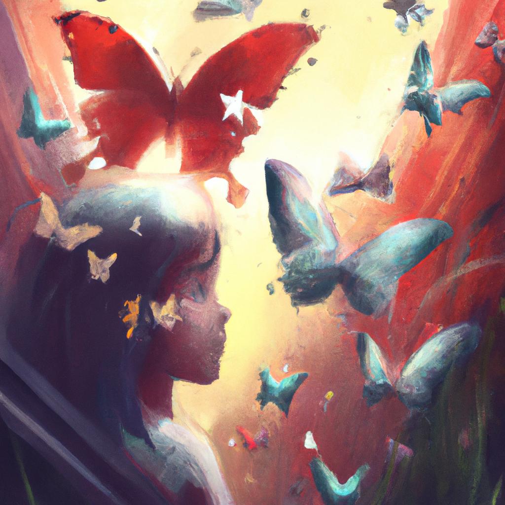 Imagem de capa do post "Descubra o Significado do Seu Sonho com Borboleta!" com um desenho digital