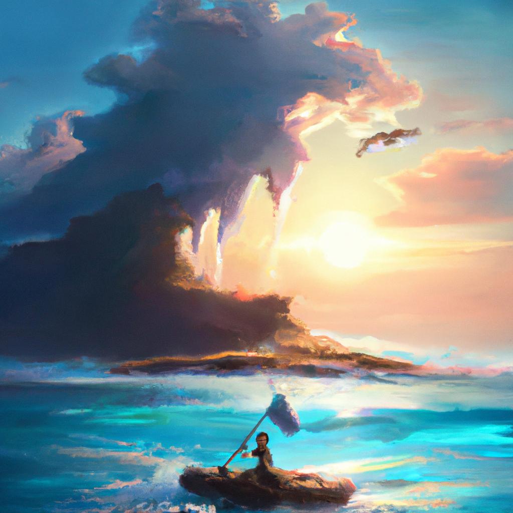 Imagem de capa do post "Descubra o Significado do Sonho com Mar: Guia Completo" com um desenho digital