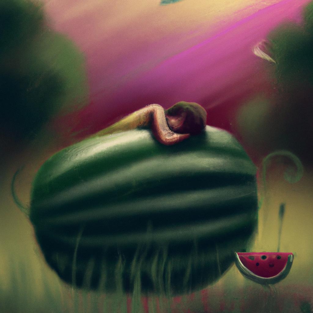 Imagem de capa do post "Descubra o que Significa Sonhar com Melancia!" com um desenho digital