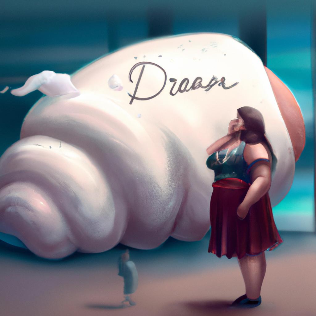 Imagem de capa do post "Descubra o Significado do Sonho com Mulher Gorda!" com um desenho digital