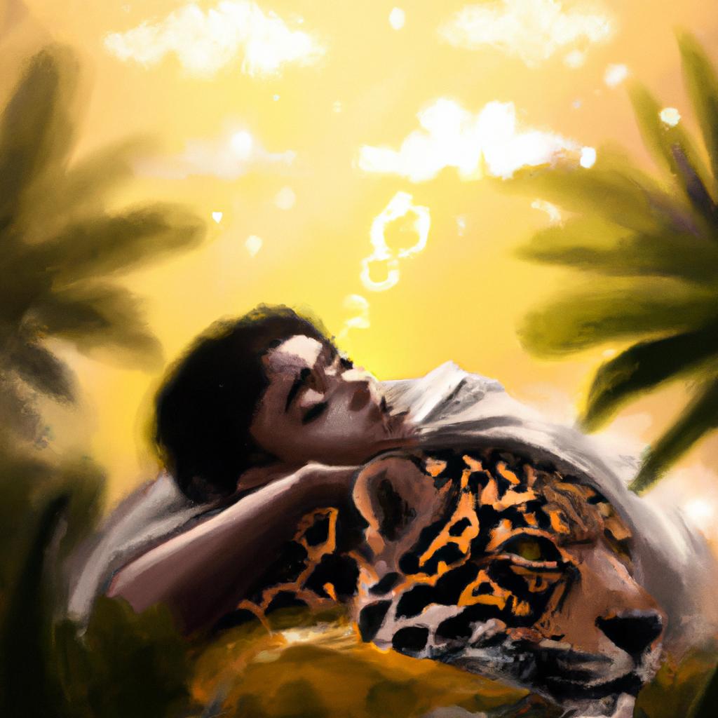 Imagem de capa do post "Descubra o Significado do Sonho com Onça Preta!" com um desenho digital