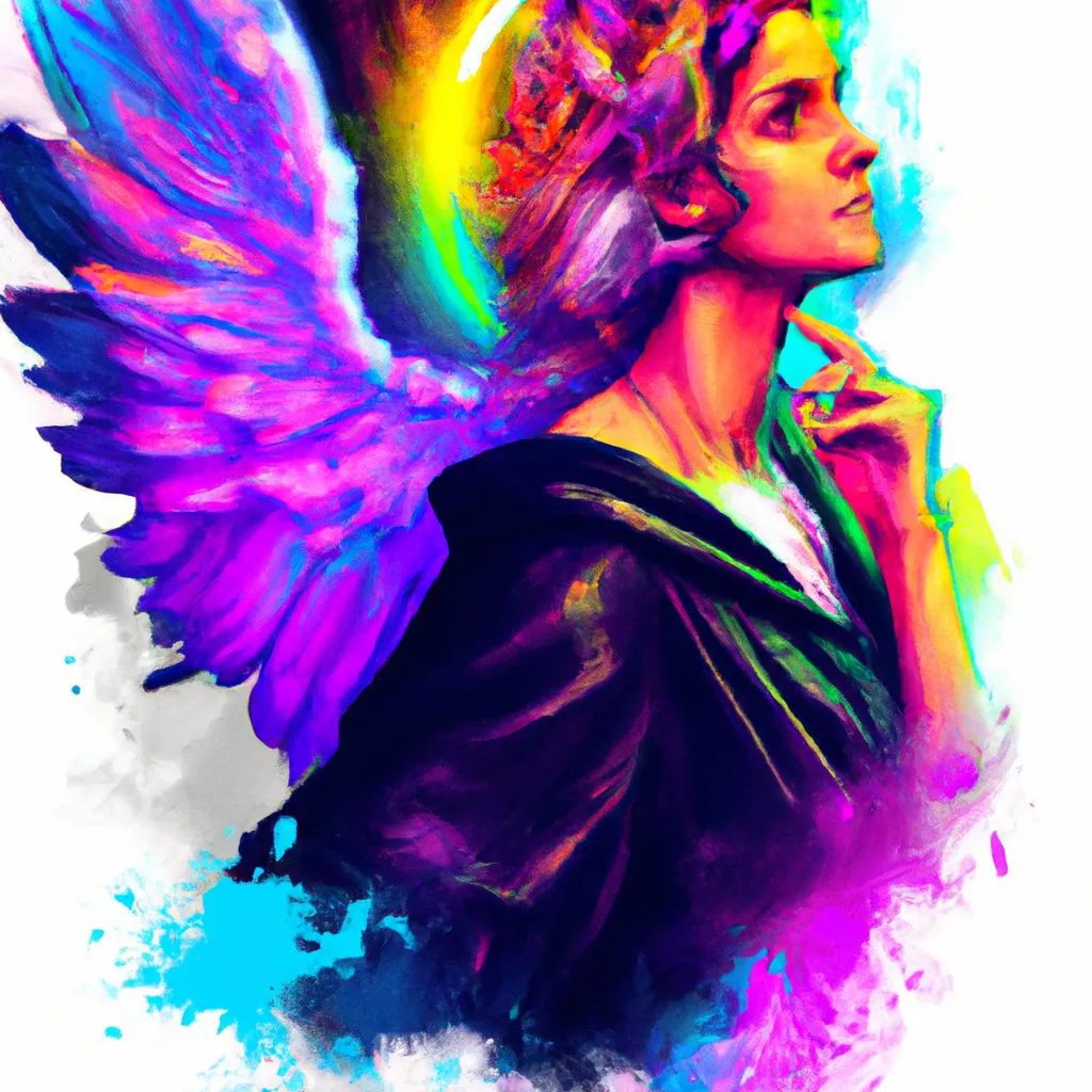 Fotos anjo tintas cores