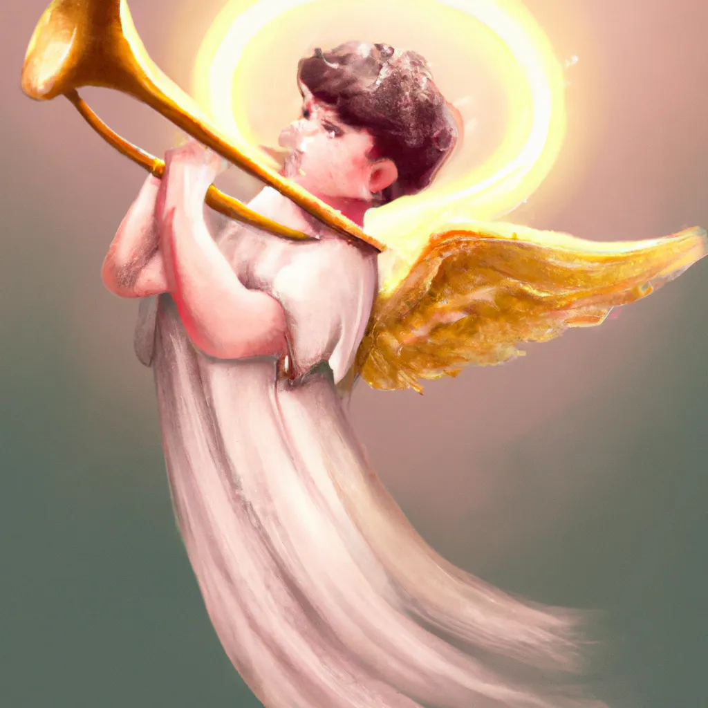 Anjos Tocando Trombetas: O Som Celestial que Encanta os Corações! 2 Fotos anjo tocando trombeta