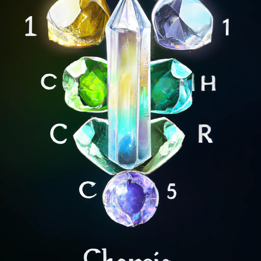 Fotos chakras with crystals