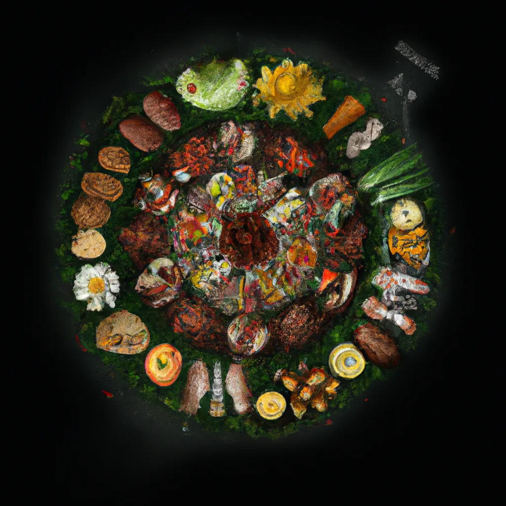 Fotos mandala comidas especiais