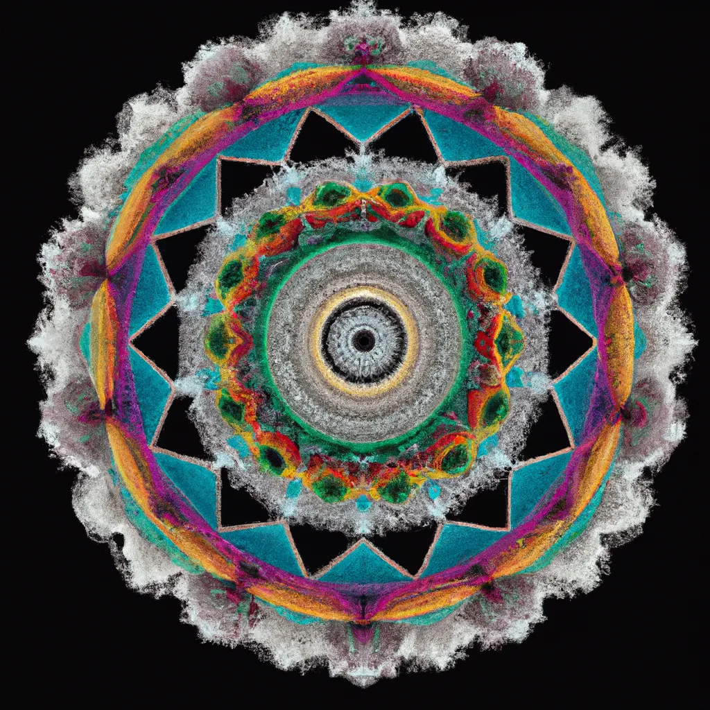 Fotos mandala fio de malha