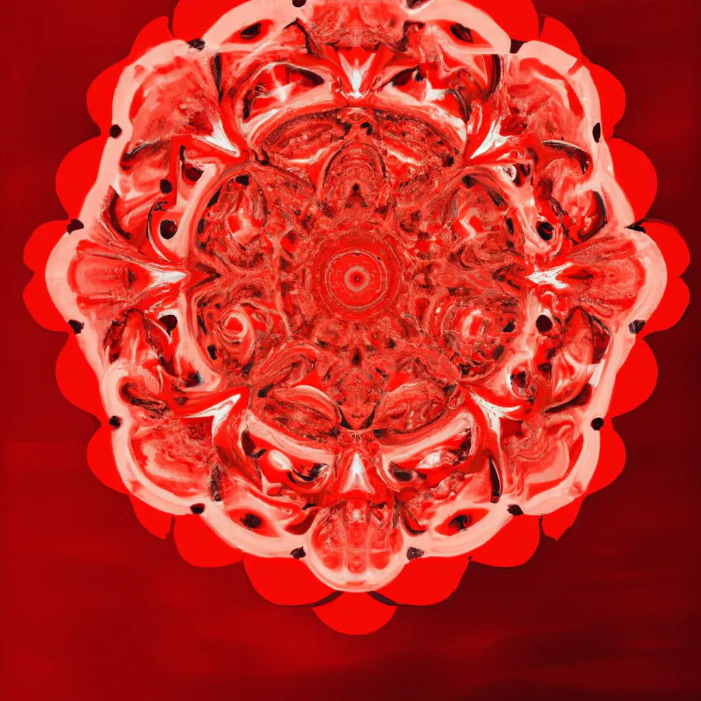 Fotos mandala vermelha