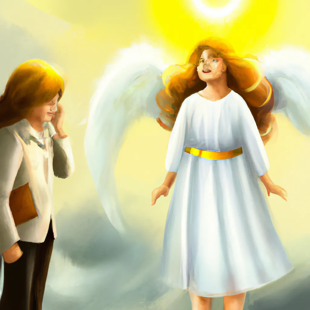 Ideias anjo fala com maria