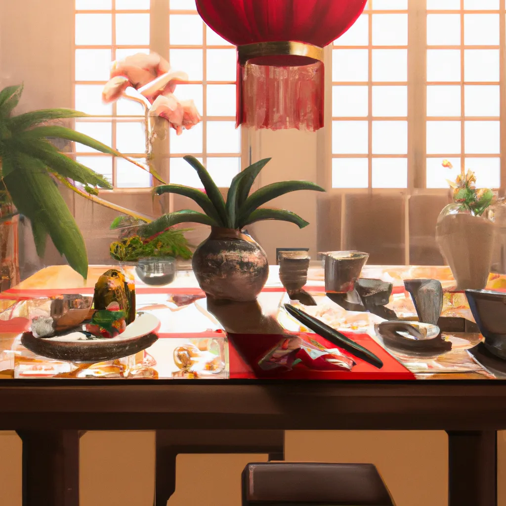 Ideias feng shui mesa de jantar