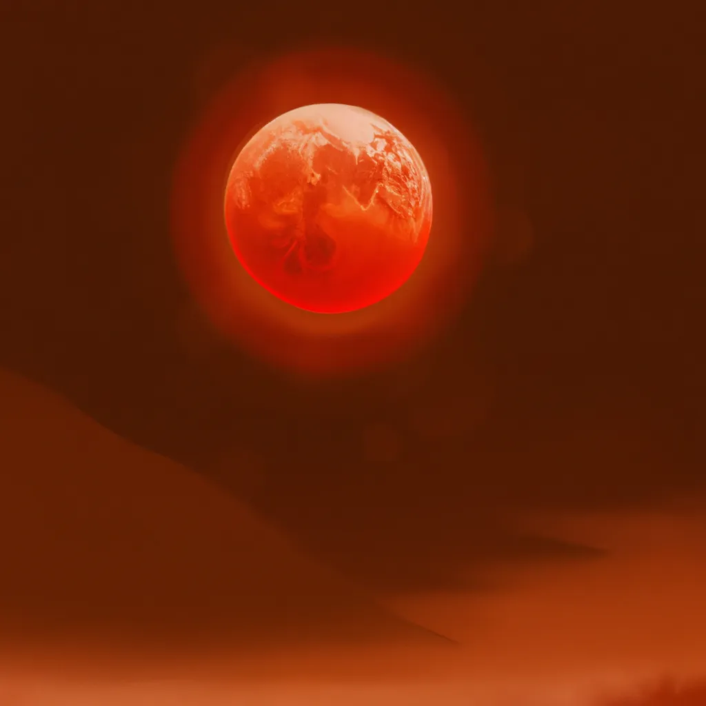 Ideias lua vermelha hoje