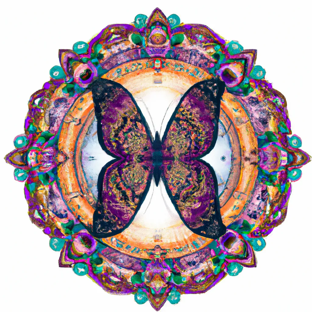 Mandala Borboleta: Desvende a Magia de um Desenho Milenar e Crie Suas Próprias Obras de Arte! 4 Ideias mandala borboleta