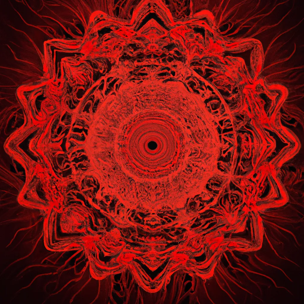 Ideias mandala vermelha